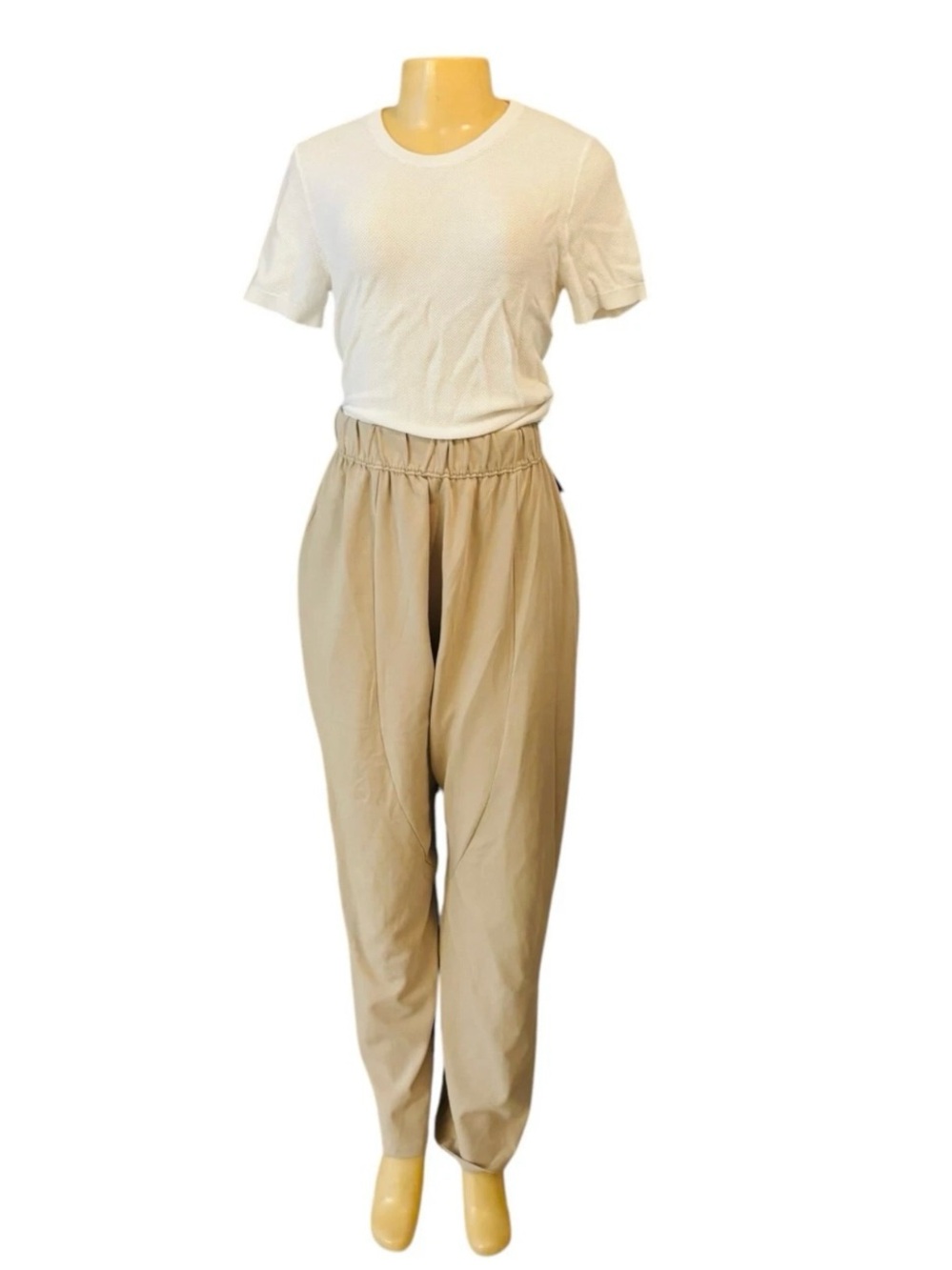 Zara Sz M Women Wide leg pants Khaki Maternity